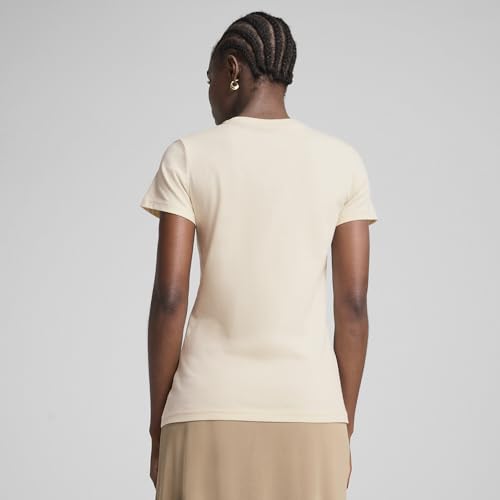 Image of Puma Women Cotton Letter Print Regular Fit Tees
