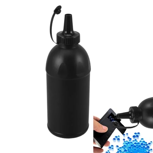 Image of 800ml Gel Ball Refill Bottle, Black Bullets Bead Holder | Plastic Gel Bead Storage Refill Container Liquid Toy Bead Holder Outdoor Game Accessories