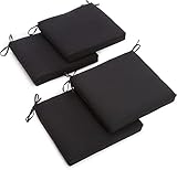 muebles jardin comedor Set de 4 cojines sillas comedor Tejido de algodón 100% de alta calidad y relleno de fibra de loneta gruesa de primera calidad. El algodón es más suave, cómodo y ecológico que otros materiales. El relleno de fibra de loneta 5cm se adapta a su cuerpo para reducir la presión en las caderas, el coxis y la parte baja de la espalda.