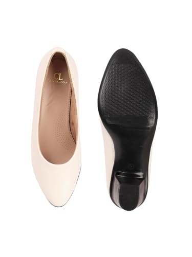Image of Carlton London Women Comfortable Block Heel Pointed Toe Slip On Fashion Shoes for Daily use, Office use, Casual use