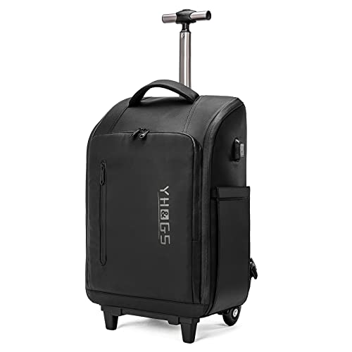 Gotech Rolling Backpack, Waterproof Backpack With Wheels For Business Commuter, Carry On Backpack With Laptop Compartment, Fit 15.6/17 Inch Laptop, Wheeled Backpack For Adults #TOP2