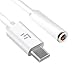 Monoy Letv Headsets Connector, Type C to 3.5mm Audio Speaker Headphone Stereo Adapter Connector Audio Microphone Female Adapter for Letv Le pro 3 CDLA Headphone Only fit LeEco Letv (Type C to 3.5MM)