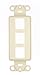 Leviton 40753-BI QuickPort Decora Plus Insert, 3-Port, Ivory