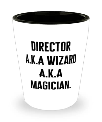 Perfect Director Gifts, Director A.K.A Wizard A.K.A Magician, Director Shot Glass From Colleagues, Ceramic Cup For Men Women, Movie director gifts, Gifts for film directors, Creative director gifts,