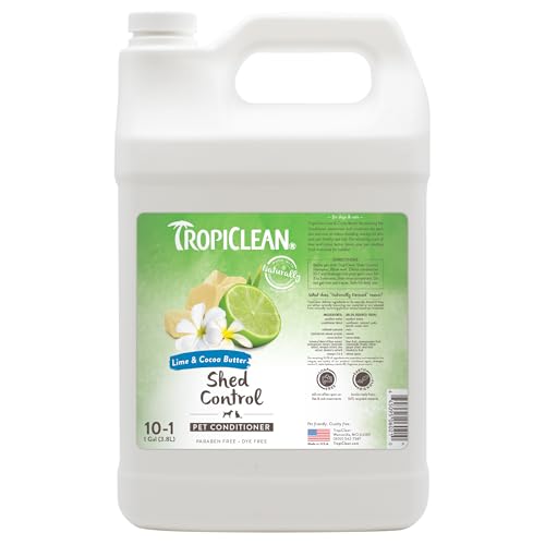 TropiClean Deshedding Dog Conditioner, Lime & Coco Butter Scent, 1 Gallon