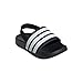 adidas Adilette Estrap Slide Sandal, Black/White/Black, 11 US Unisex Little Kid