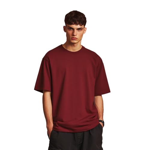 Image of Nobero Men's Oversized Graphic T-Shirt for Men | Soft Cotton | Drop Shoulder Relaxed Fit | Printed Casual Tshirt for Men
