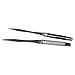dohobby 2PCS Letter Openers Stainless Steel Black Silver Color Envelope Opener Mail Opener Hand Envelope Slitter