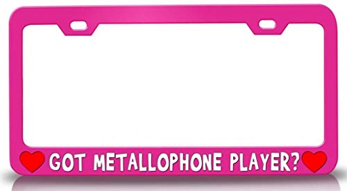 Custom Brother - Got Metallophone Player W/Heart Music Musician Metal Car Suv Truck License Plate Frame Pn P70 #TOP20