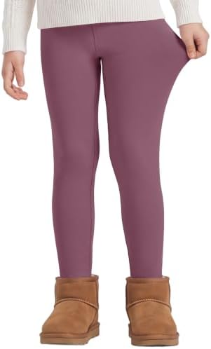 AMIYOYO Thermoleggings Mädchen Gefütterte Leggings Mädchen Mit Fleece Kinder Thermounterwäsche Warm Baumwolle Hose für Winter