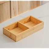 木製 仕切り盆 トレー 北欧風 防滑 耐熱 多機能 業務用 寿司 お盆 和食器 自然素材 直接食品対応 安心安全 かわいい すべり止め ギフト (2マス) [並行輸入品]