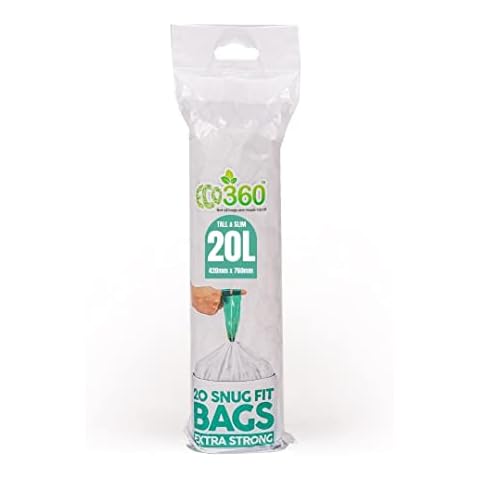 EcoBag 20 Pack Heavy Duty Bin Liners Cover