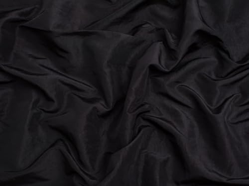 Minerva Crafts Tissu taffetas écrasé Noir – au mètre
