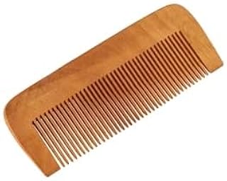 مشط من الخشب الطبيعي لفك تشابك الشعر واللحية -للنساء والرجال - خشب طبيعي - لفك تشابك الشعر وتصفيفه -سواء كان رطبا أو جافا أو مجعدا أو كثيفا أو مموجا أو مفرودا