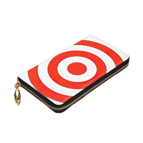 Portefeuille en cuir avec fermeture éclair et blocage RFID pour homme et femme