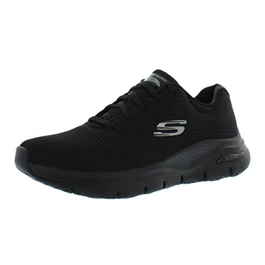 Skechers Dam Arch Fit-sneakers, Svart svart mesh trim Bbk, 38 EU