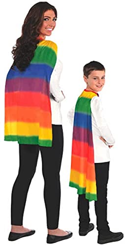 image for Amscan Rainbow Cape - One Size Fits Most (Pack Of 1) - Durable Polyest