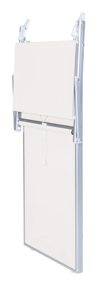 VERDELOOK | Rimini, Lettino da Mare con Parasole, 186x61x38 cm, Bianco, per Giardini, Piscine, Terrazze, Lettino Prendisole