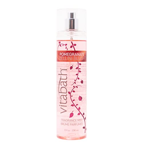 Vitabath Fragrance Mist Body Spray Refreshing Glow Botanical Skincare Light Lasting Pomegranate Bellini Blush Scented Skin Boost With Benefits For Women & Men - 8 Fl Oz #TOP13