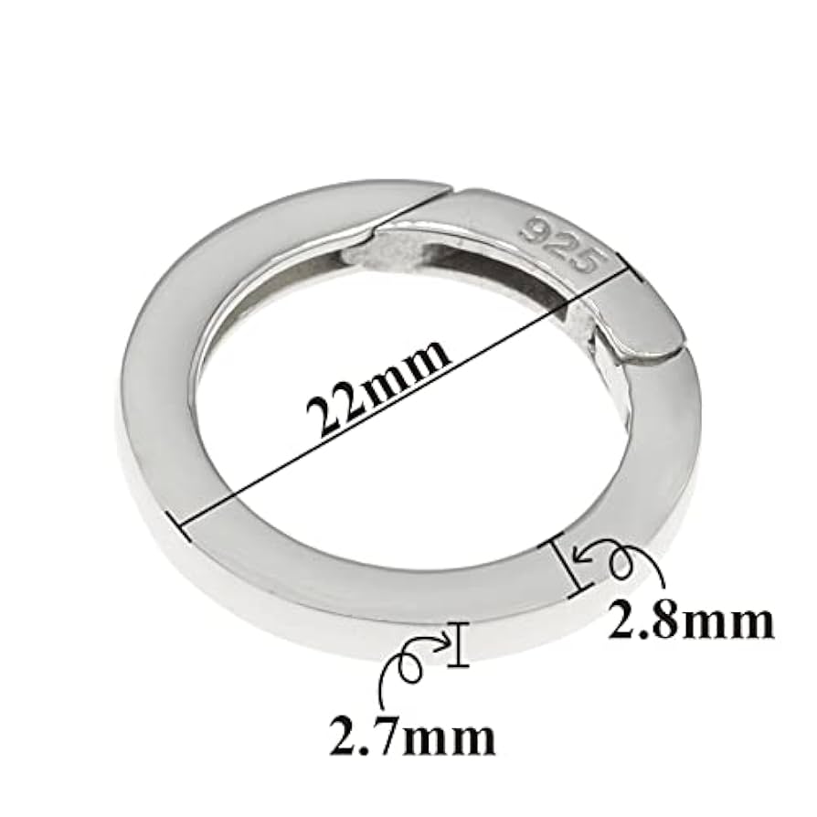 Amazon | シルバー925 カラビナ サークル キーリング マルカン