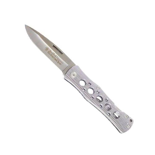 Smith & Wesson Faca dobrável Extreme Ops CK6AEU S.S. de 20,5 cm com lâmina serrilhada de 8,9 cm e al