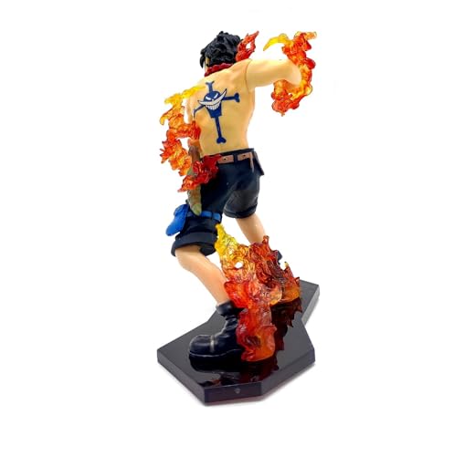 Image of Trunkin One Piece Portgas D Ace Flame Brother Combat Mode Action Figure | Polyvinyl Chloride Weeb Manga Model Toy Collectible Set | 13.5 cms,Multicolor