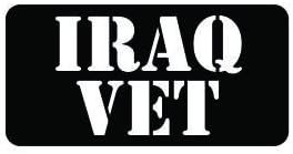 3pcs Iraq Vet Funny Hard Hat/Helmet Vinyl Decal Sticker