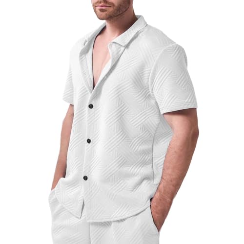 Ensemble coton et lin homme chemise short pour vacances mer