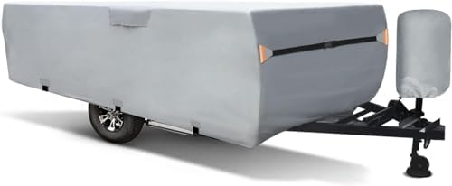 NarElect Fiberglass Travel Trailer Cover - Waterproof, Fits 8-10 Ft Trailers, 7-Layer UV Protection, Windproof Straps - View #7