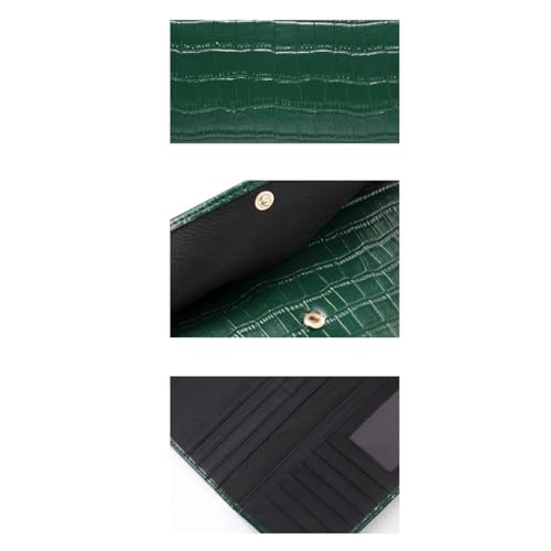 Women's Business Wallets, Blocking Wallet, Money Organisers, Genuine Leather Money Clips, Coin Purses Pouches (Green)4
