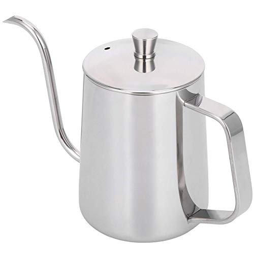 Mumusuki Stainless Steel Gooseneck Pot 600ml Precision Hand Drip Coffee Pot Maker with 6mm Slender Spout 90° Pour Over No Spill Design