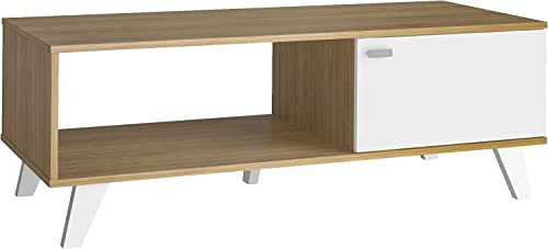 MOMMA HOME Couchtisch mit Schublade und offenem Fach (100 x 50 x 42 cm) Cover