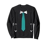 cravatta con bretelle tuxedo divertente per matrimoni felpa