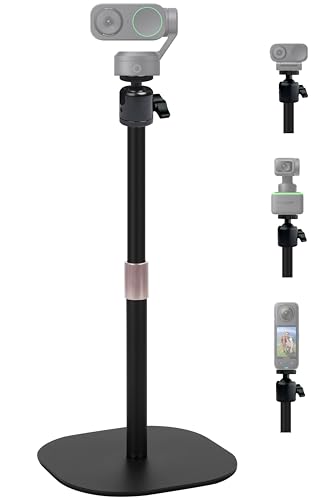 Support de table pour webcam 45 cm, support trépied robuste compatible avec les webcams Insta360 Link 2/Link 2C/Link PTZ 4K et caméras d'action X4 X3 X2