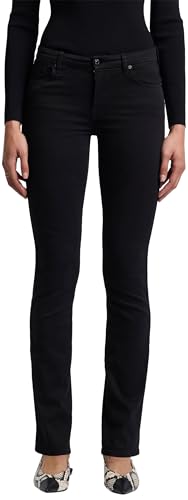 Jean 7 For All Mankind Kimmie Straight femme noir rincé taille basse droite 23W