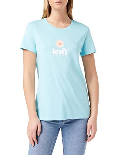 Levi's The Perfect Tee Maglietta, Poster Logo Daisy Chest Hit Angel Blue, S Donna