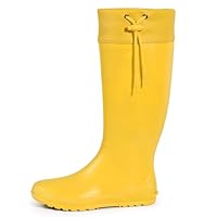 Asgard Women's Packable Tall Rain Boots Ultra Lightweight Garden Boots - NOT for Wide Calf, Yellow 40 (size 9-9.5)