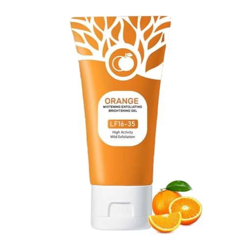 Orange Gesichtspeeling Gel, Orange Enzymes Exfoliating Brightening Gel, Tiefenreinigendes & Feuchtigkeitsspendendes Exfoliating Scrub, Oranges Gesichtspeeling für Weiche, Glatte Haut (1PC, 100g)