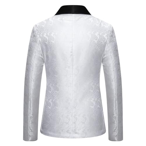 Men's Shiny Sequins Blazer Floral Suit Jacket Slim Fit Shawl Neck Stylish Tuxedo for Party, Wedding, Banquet, Prom2