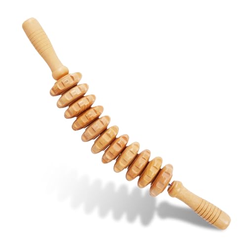 Liitrton Wood Therapy Fasci Massage Tools, Curved Wooden Massage Roller Cellulite Reduction and...