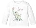SpecialMe® Baby Langarmshirt mit Namen personalisiert Elefant Schmetterling Tiermotiv Tiere Junge Mädchen Bio-Baumwolle weiß 80/86 (10-15 Monate)