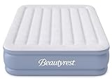 Beautyrest Hi-Loft Queen Size Air Mattress with Vertical Beam Construction, Edge Support, External Pump and Puncture Resistant Vinyl for Guests and Camping