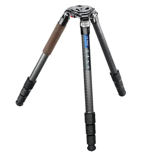 Leofoto Heavy Duty Carbon Fiber Tripod, 75mm Bowl, 10-Layer Torayca, CNC Aluminum, Interchangeable Feet, Carrying Case Included (LN-364C)