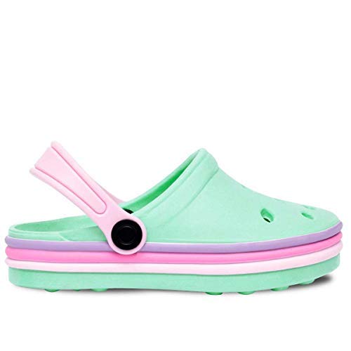 Kit com Duas Sandália Infantil Babuche Tira Unissex 12.01 - Rosa e Verde - 29/30