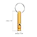 PATIKIL Emergency Whistles, 12 Pack Safety Whistle with Keychain Loud Sound Aluminum Outdoor Survival Whistle for Camping Hiking, Gold