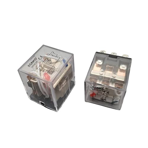 Relais solénoïde HH63P 24V DC à 11 broches avec base de fixation pas chère