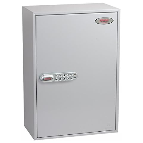 Phoenix Safe Company - KC0604E Commercial Key Cabinet - 200 Hooks | Electronic Lock | Key Holder Wall Mounted Power Coated Paint | 11kg Cover