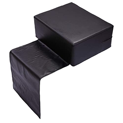 Chair Salon Beauty Parlour Barber Seat Child Booster Styling Chair Comfortable Cushion (Black Booster, Standard)