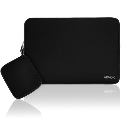 ARVOK Housse pour Ordinateur Portable 15 Pouces avec Sac supplémentaire/étui pour Ordinateur Portable en Toile résistante à l'eau/Mallette pour Tablette...