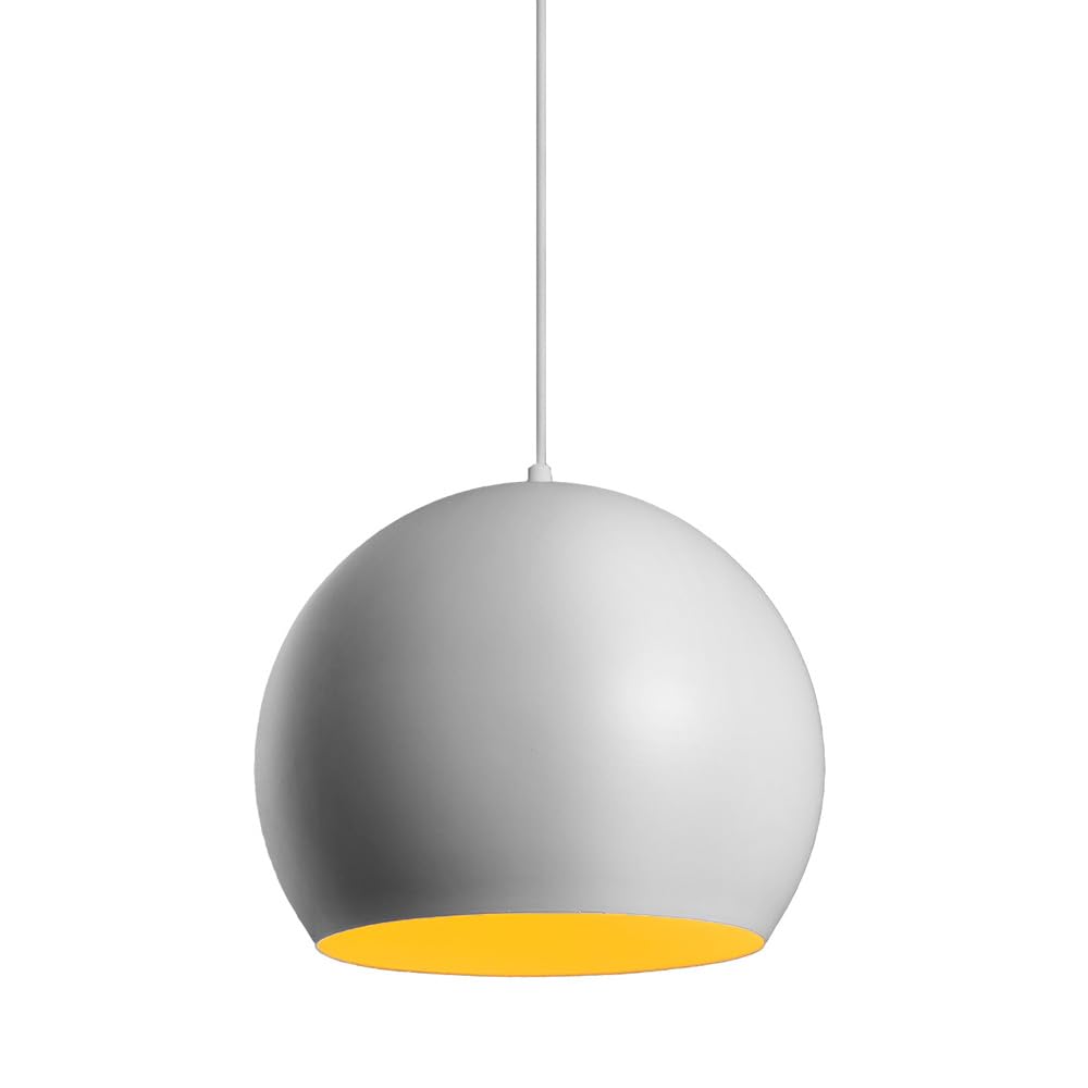 ISCBAFYX wisząca w stylu nordyckim minimalistycznym, jednogłowicowa wisząca z gwintem E27, półokrągły metalowy klosz żyrandola, salon wyspa kuchenna dekoracja gabinetu oprawy oświetleniowe